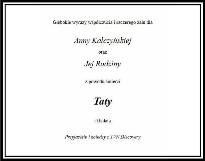 Krzysztof Kalczyński - nekrologi