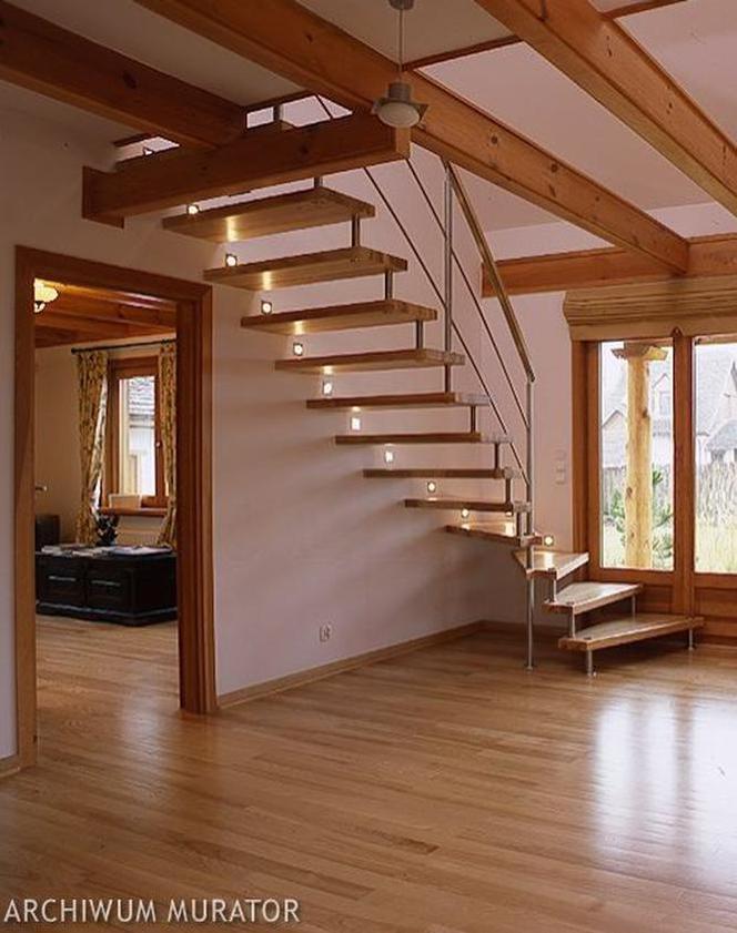 Rodzaje schodów: schody proste z jednym zabiegiem