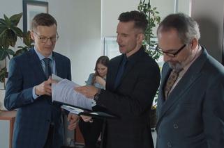 M jak miłość odc. 1663. Piotrek (Marcin Mroczek), Kamil (Marcin Bosak), Adam Werner (Jacek Kopczyński)