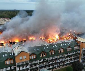 Pożar bloku mieszkalnego w Ząbkach 