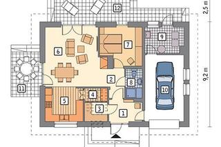 Projekt domu Ukryty w ciszy od Muratora - wizualizacje i plan 
