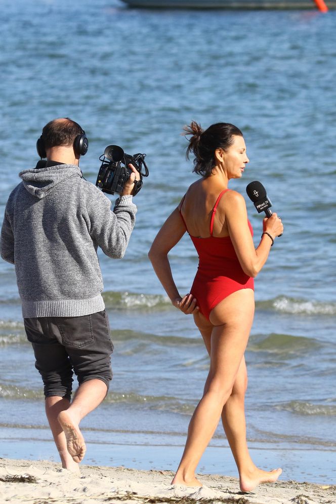 Anna Popek pracuje w zimnym morzu