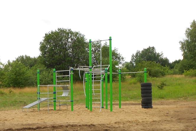 Urządzenie do street workoutu przy Jelenim Stawie