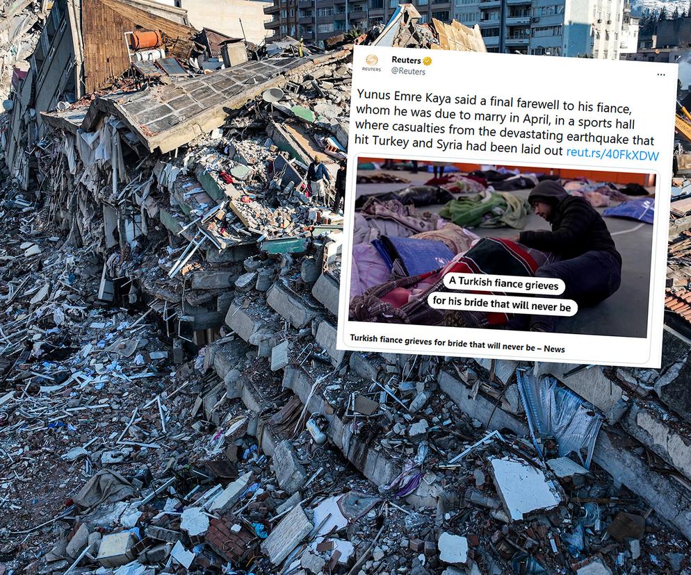 Stracił narzeczoną w trzęsieniu ziemi w Turcji. Jego słowa rozrywają serce