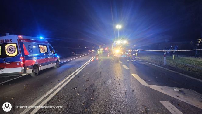 Wypadek śmiertelny w Chmielniku na trasie krajowej numer 73