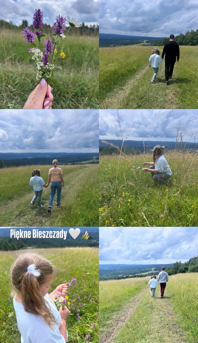 Marta Nawrocka na spacerze z córką i mężem