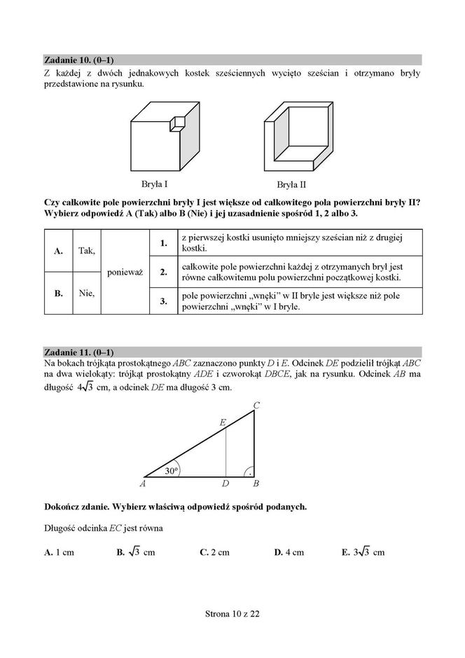 Egzamin ósmoklasisty 2019. Sprawdź przykładowe arkusze. Matematyka