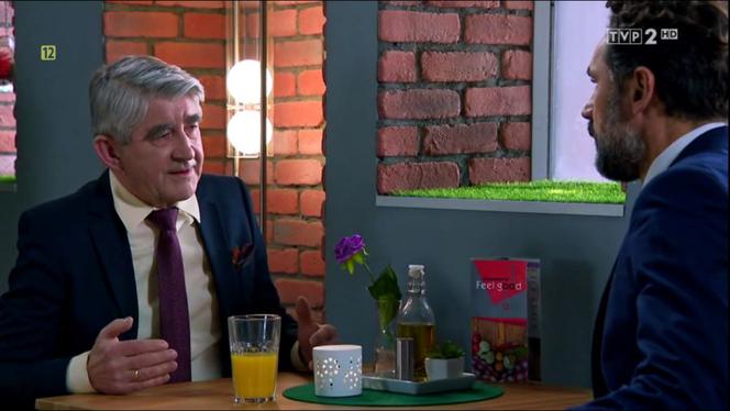 Barwy szczęścia, odc. 2048. Piotr Walawski (Piotr Jankowski), Budrewicz (Stanisław Górka)