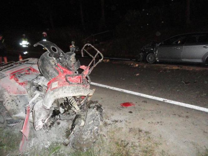 Tragiczny wypadek na DK 75. Ford zderzył się z quadem. 26-latka ratowali przypadkowi świadkowie