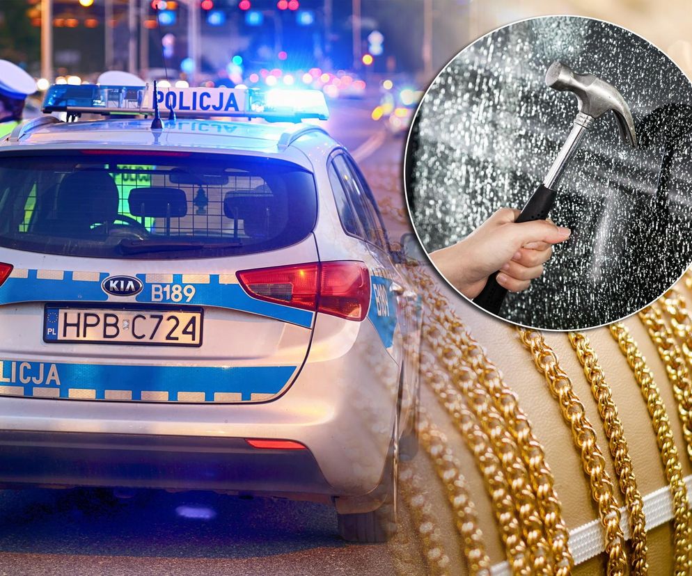 Młotkiem w jubilera i ucieczka z łupem! Brutalny napad w Dobrym Mieście