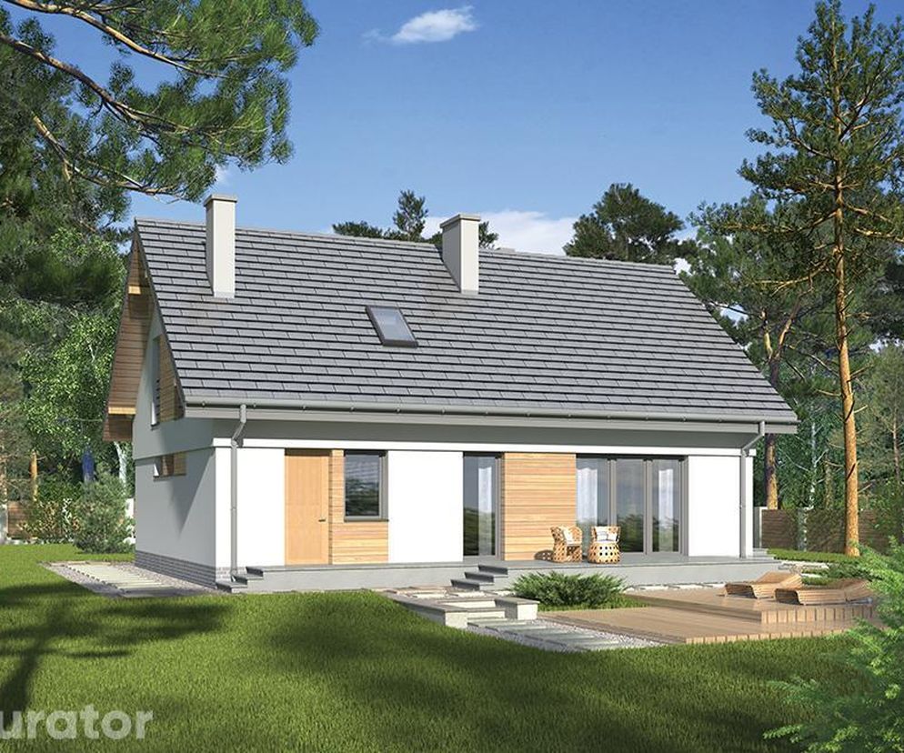 Projekt domu Ukryty w ciszy od Muratora - wizualizacje i plan 