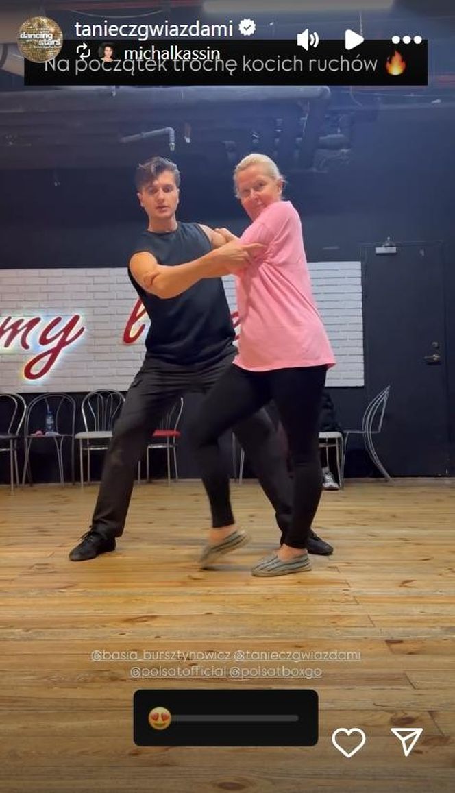 Bursztynowicz trenuje taniec kochanków