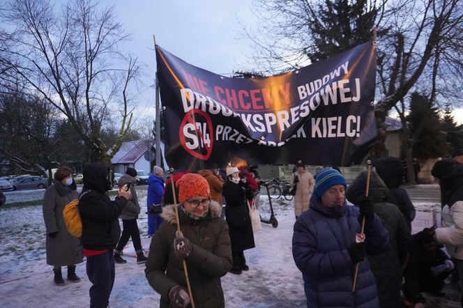 Protest kielczan przeciw budowie S74