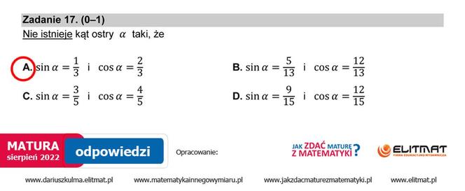 Matura 2022: matematyka, poprawka. Arkusz PDF