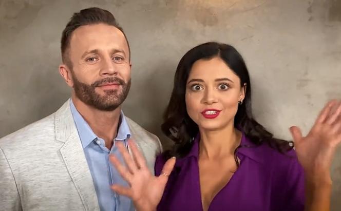 Adriana Kalska (Marta) i Przemysław Cypryański (kardiolog Dawid) w Papiery na szczęście