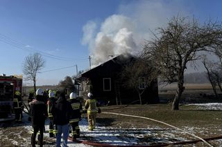 Spłonął budynek mieszkalny w Korycianach