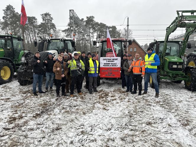 Protest rolników w woj. warmińsko-mazurskim (9.02.2024)