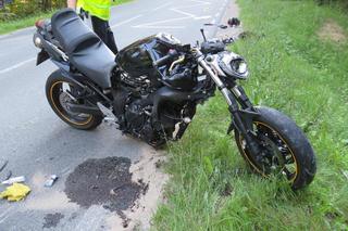 Niestety, po wypadku motocyklista zmarł w szpitalu
