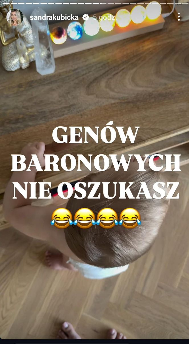 Dumna Sandra Kubicka pokazała syna i wspomniała o Baronie. "Genów nie oszukasz" 