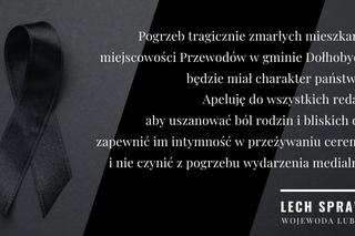 Lubelskie - ceremonia pogrzebowa ofiar wybuchu w Przewodowie