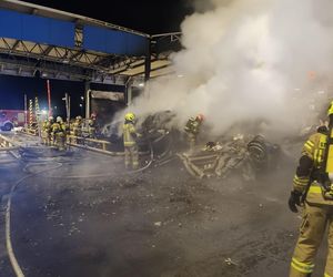 Pożar ciężarówki na autostradzie A2