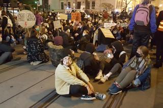 Protest na ul. Gdańskiej w Bydgoszczy