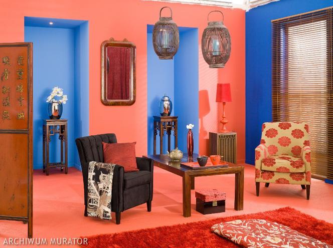 Salon w intensywnych kolorach. Aranżacja salonu w stylu orientalnym