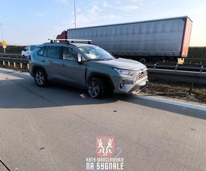 21.03.2025 - wypadek na autostradzie A4 pod Wrocławiem