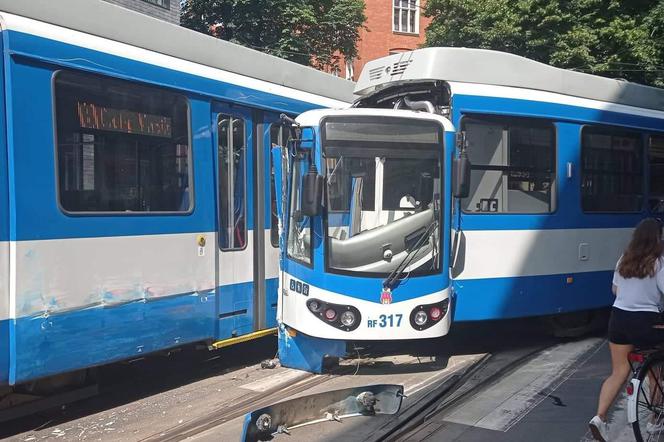 Zderzenie tramwajów w Krakowie