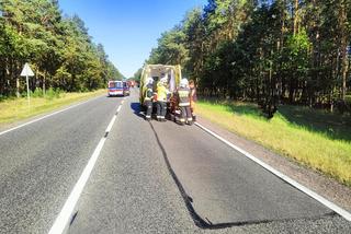 Groźny wypadek na DK 10 pod Bydgoszczą! Ranny motocyklista [ZDJĘCIA]