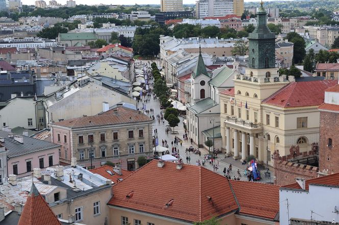 Panorama Lublina z najwyższego punktu widokowego w mieście - Wieży Trynitarskiej