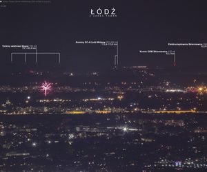 Kominy w Łodzi widziane z Warszawy