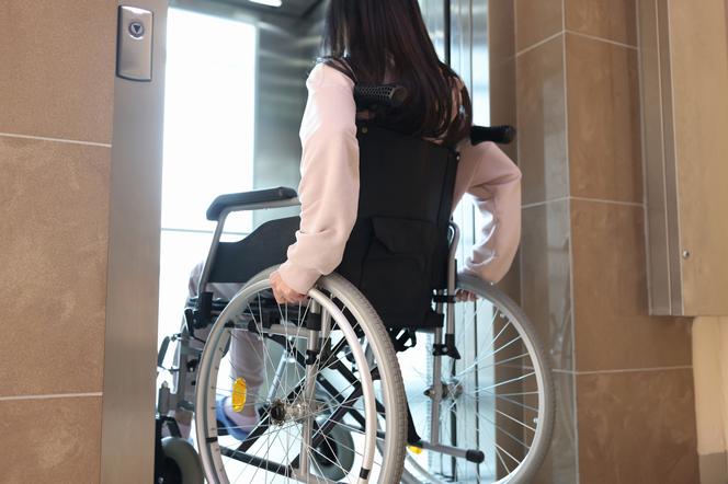 Pacjentka na wózku inwalidzkim