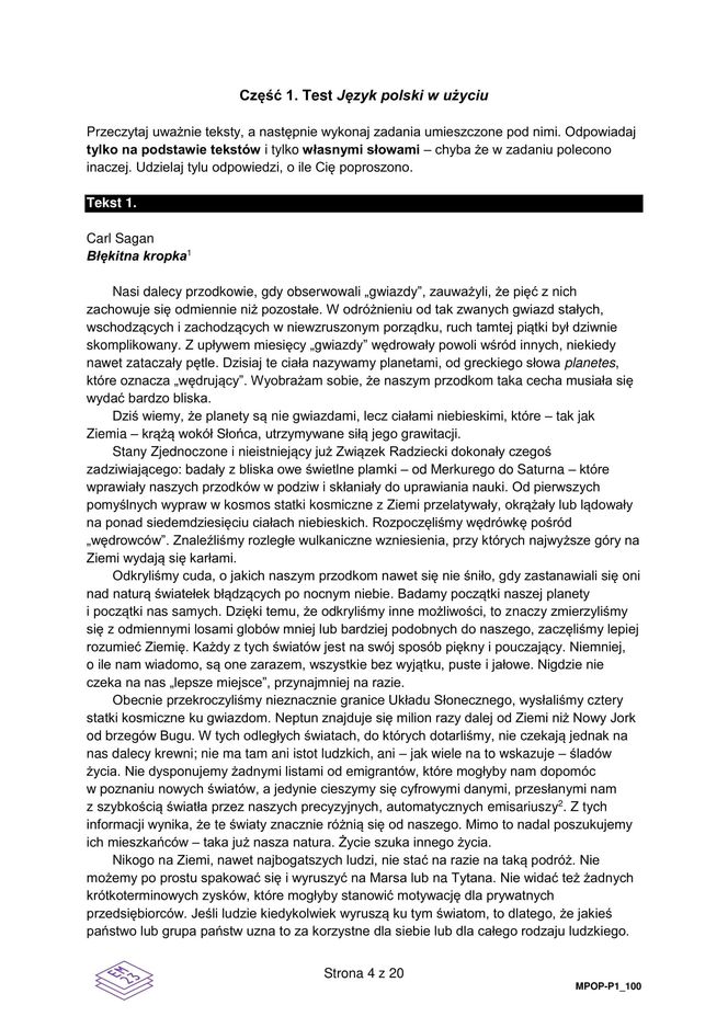 Matura 2025: polski. Arkusze CKE i odpowiedzi. Poziom podstawowy [Formuła 2023] 5.05.2025