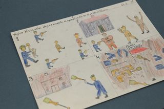 Pokaz dziecięcych rysunków z 1946 roku