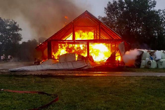 Wielki pożar w Małopolsce. Spłonęło bydło i pies