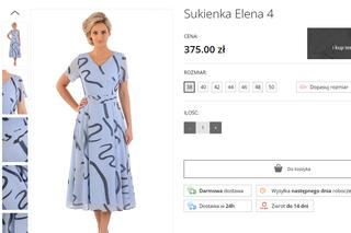 Agata Duda w niebieskiej sukience