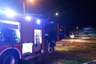 Nocny pożar lokomotywy w powiecie bydgoskim [ZDJĘCIA]