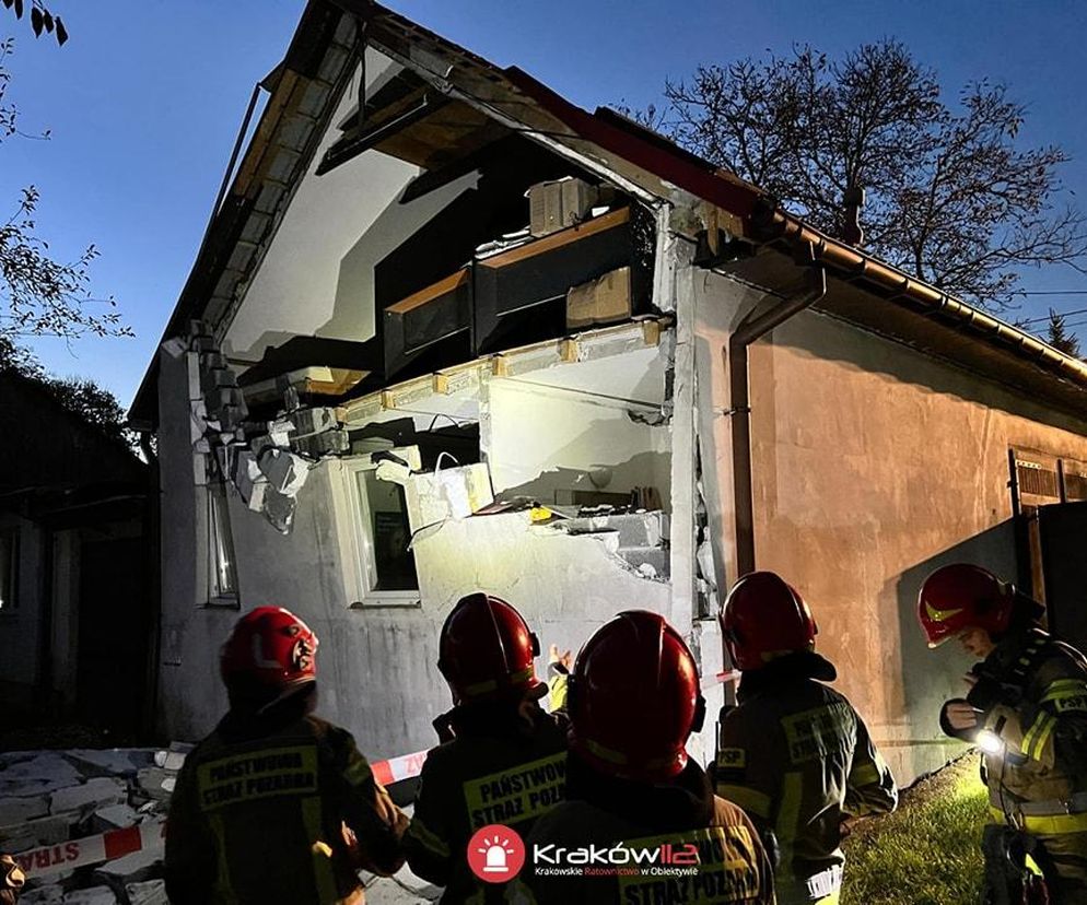 Eksplozja pod Krakowem. Wybuch zdemolował ścianę domu