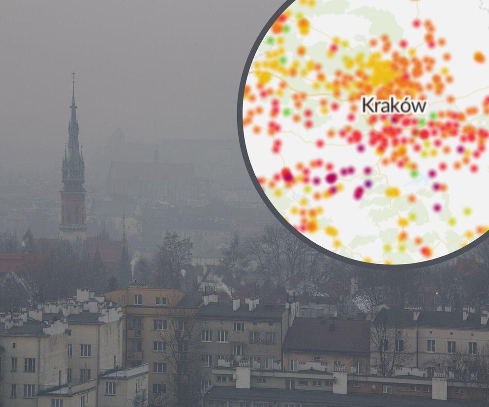 Normy smogu w Krakowie 6 grudnia przekroczone kilkudziesięciokrotnie