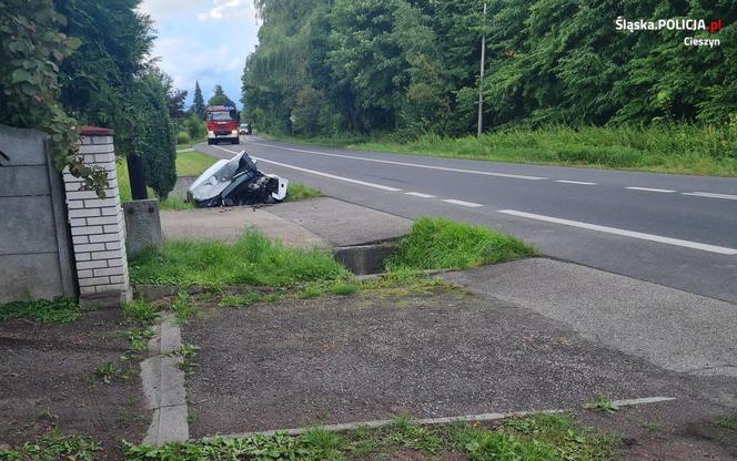 Wypadek w Zebrzydowicach. Dwie osoby ranne 