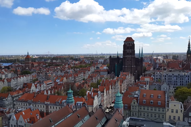 Panorama Gdańska z wysięgnika strażackiego! [WIDEO]