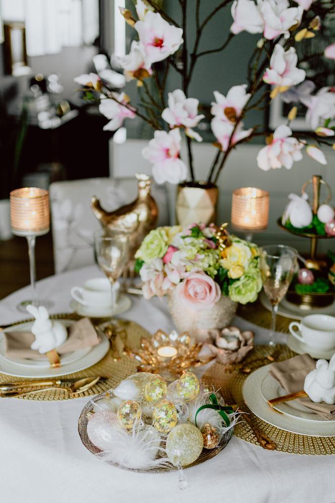 Elegancki stół na Wielkanoc
