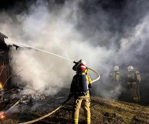 Pożar domu w Sieteszy.