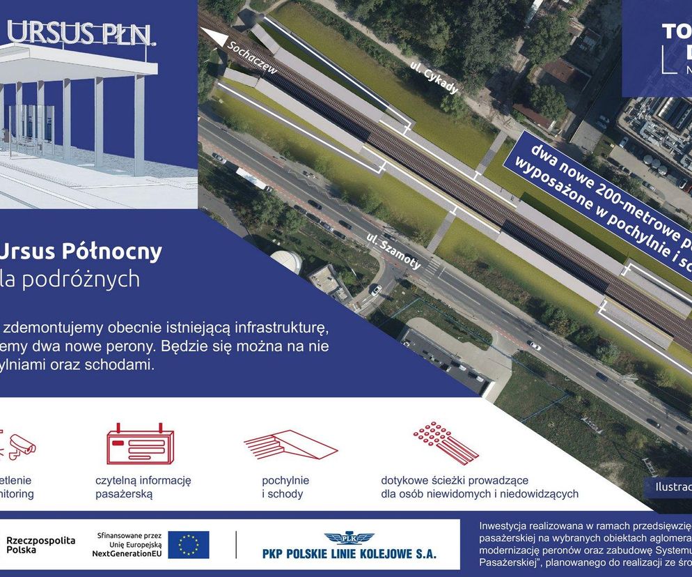 Planowane zmiany na przystanku Warszawa Ursus Północny