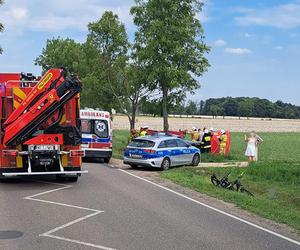 Auto 39-latki huknęło w drzewo i zmieniło się w kupę pogiętego złomu. Tragiczny wypadek w Zygmuntowie