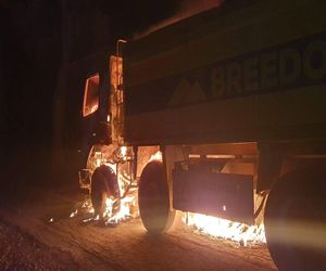 Ciężarówka płonęła jak pochodnia! Droga była zablokowana