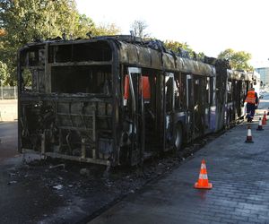 Pożar autobusu MPK w Krakowie