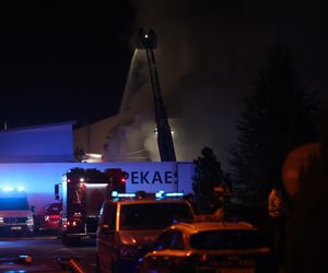 Pożar hali w Sosnowcu