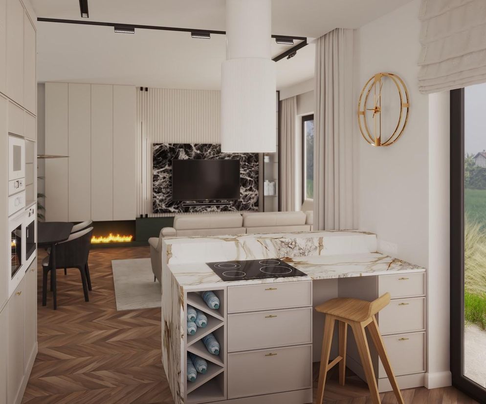 Nowoczesny dom pod Warszawą projektu Interiorsy